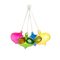 Coloured Glass Baubles Set Of 4 Pink/blue/green/yellow