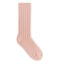 Recycled Cashmere Blend Socks Light Pink