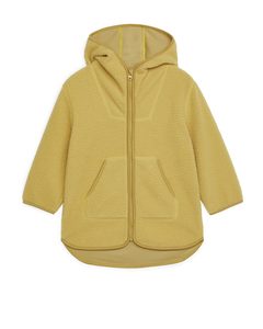 Hooded Fleece Jacket Dusty Yellow