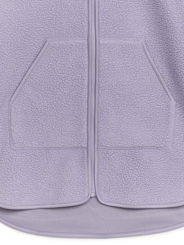 Arket Hooded Fleece Jacket Lilac