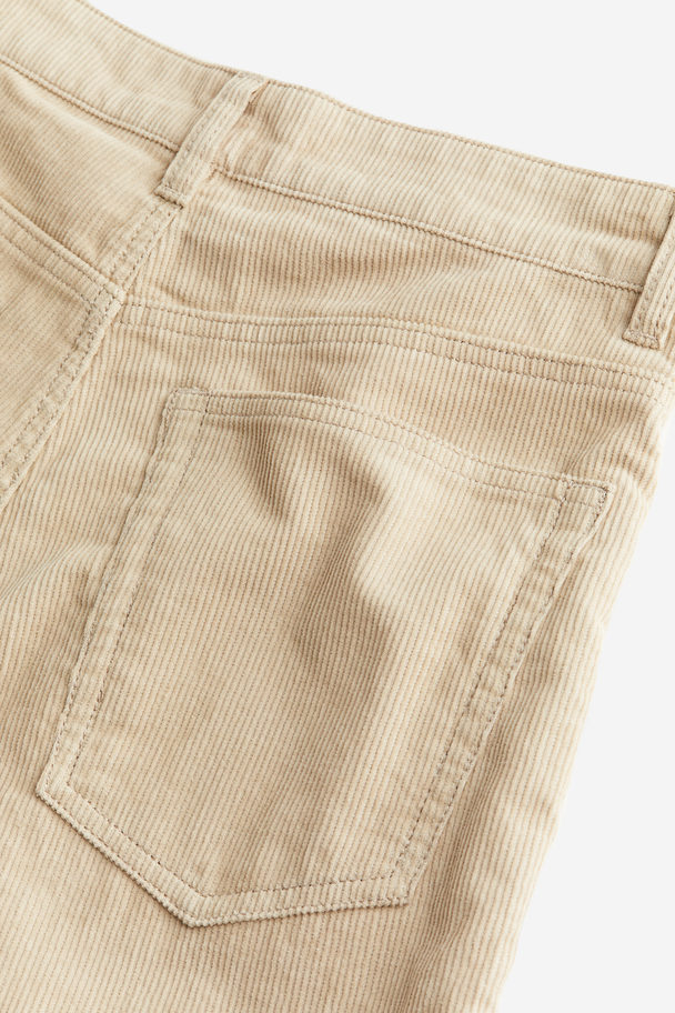 H&M Corduroy Trousers Light Beige