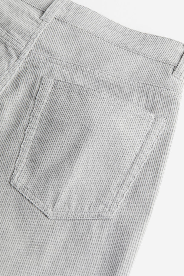H&M Corduroy Trousers Light Grey
