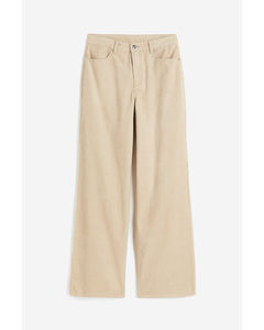 Corduroy Trousers Light Beige