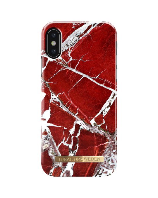 Ideal of Sweden Fashion Case Iphone X Scarlet Red Marble Red Marble