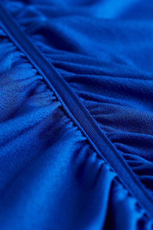 H&M Draperad Bodycon-klänning Klarblå