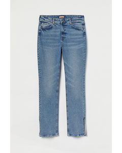 H&M+ Slim High Split Jeans Blau