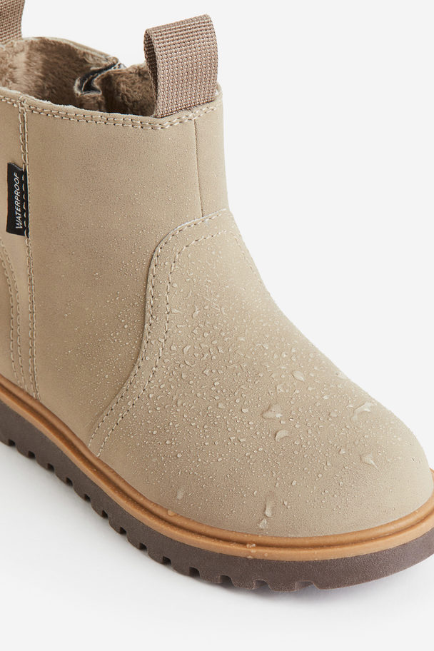 H&M Waterproof Chelsea Boots Greige