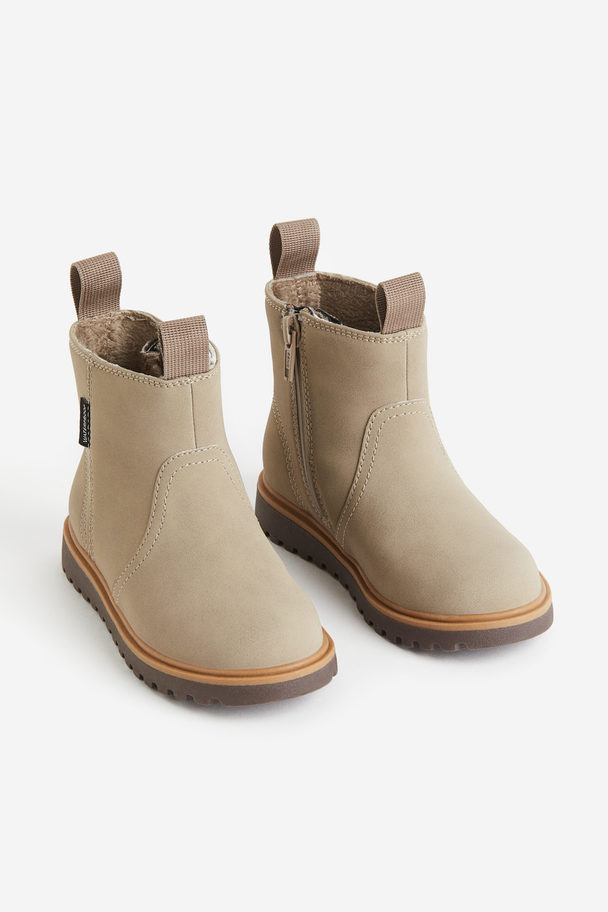 H&M Waterdichte Chelseaboots Taupe