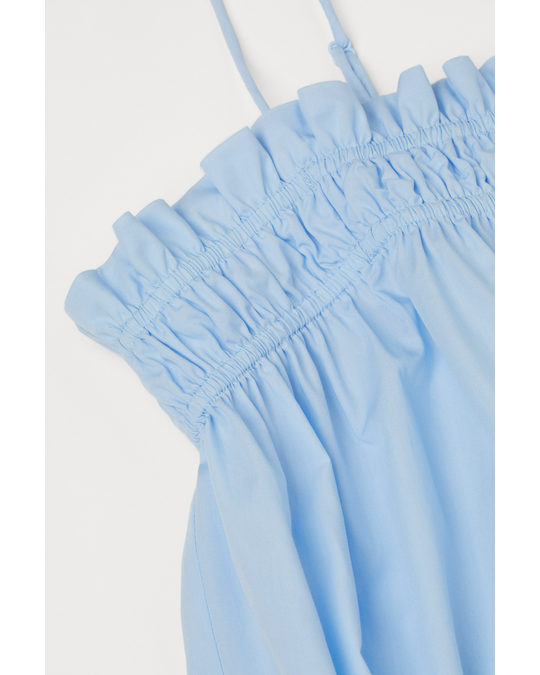 H&M Cotton Dress Light Blue