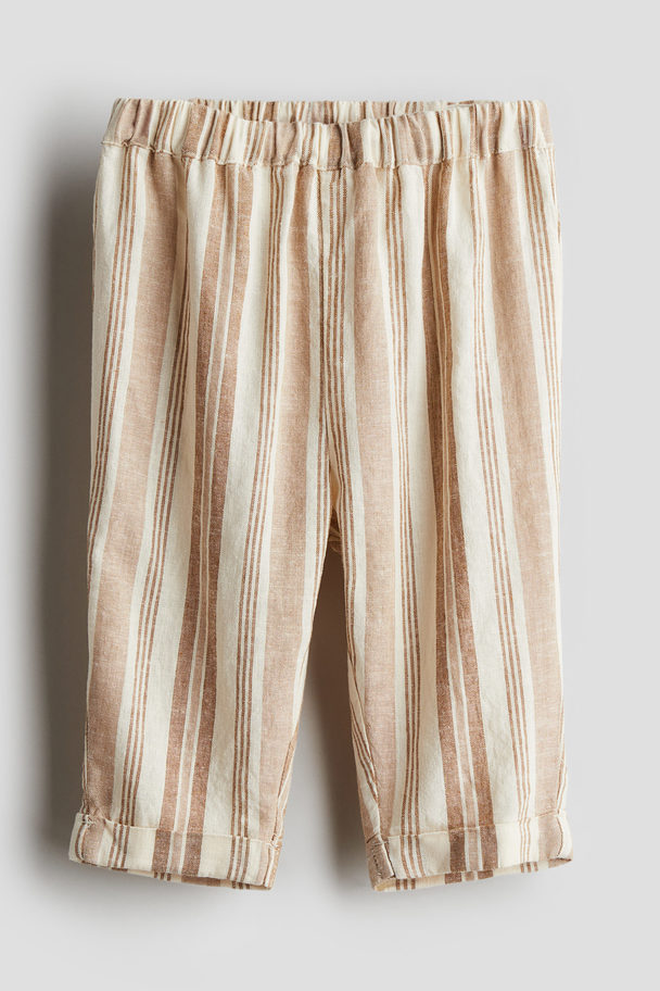 H&M Leinenhose Hellbeige