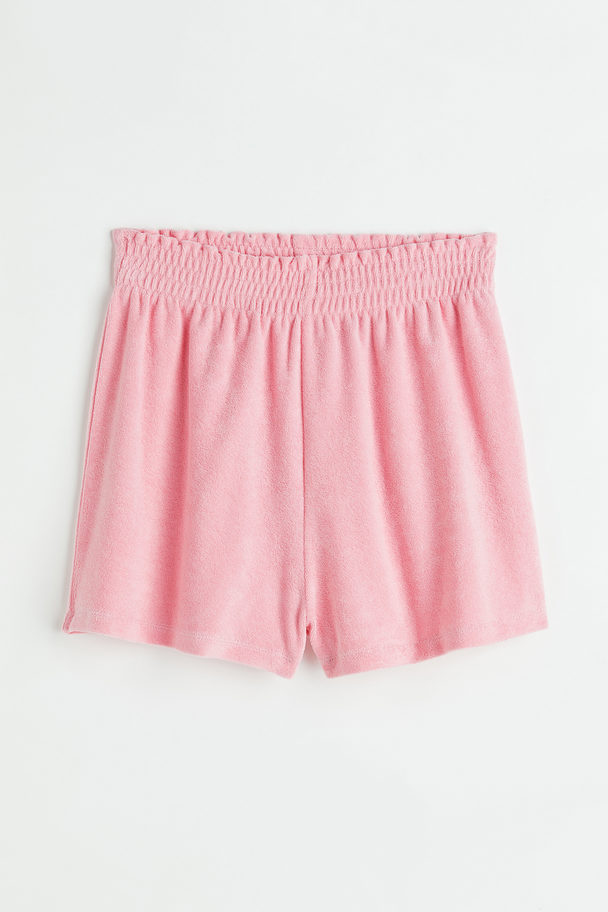 H&M Shorts aus Frottee Hellrosa