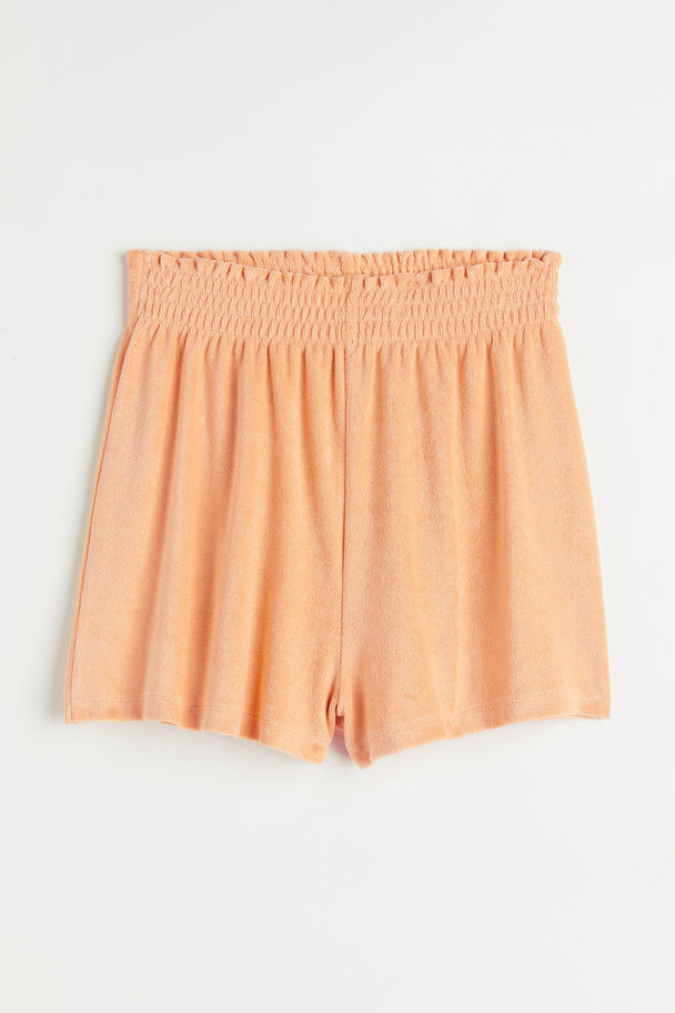 H&M Shorts I Frotté Ljus Orange