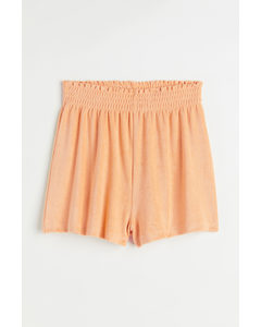 Shorts I Frotté Ljus Orange