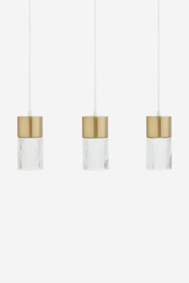 H&M HOME Plafondlamp Helder Glas/koperkleurig