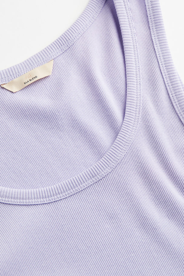 H&M Silk-blend Vest Top Lilac