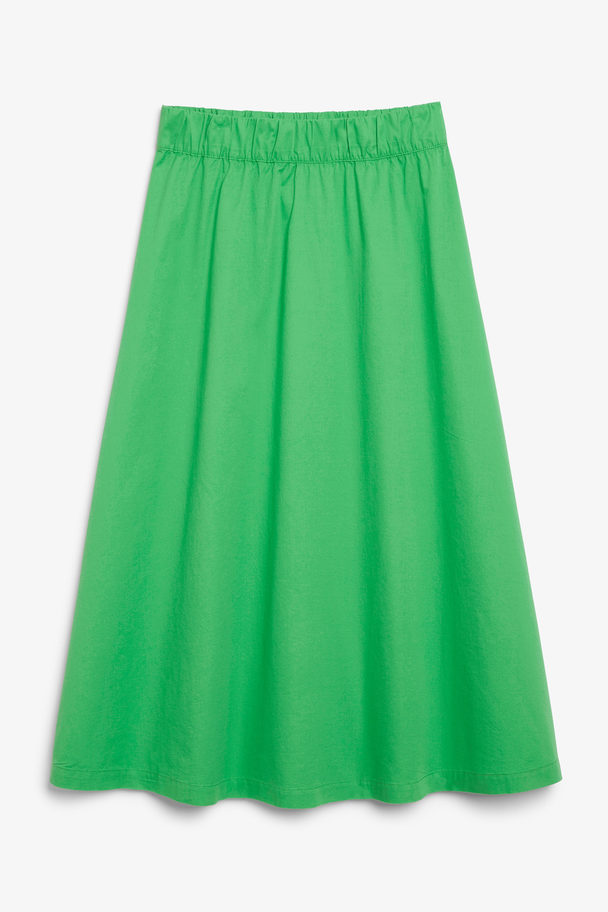 Monki Green Maxi A-line Skirt Kelly Green