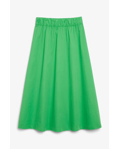 Green Maxi A-line Skirt Kelly Green