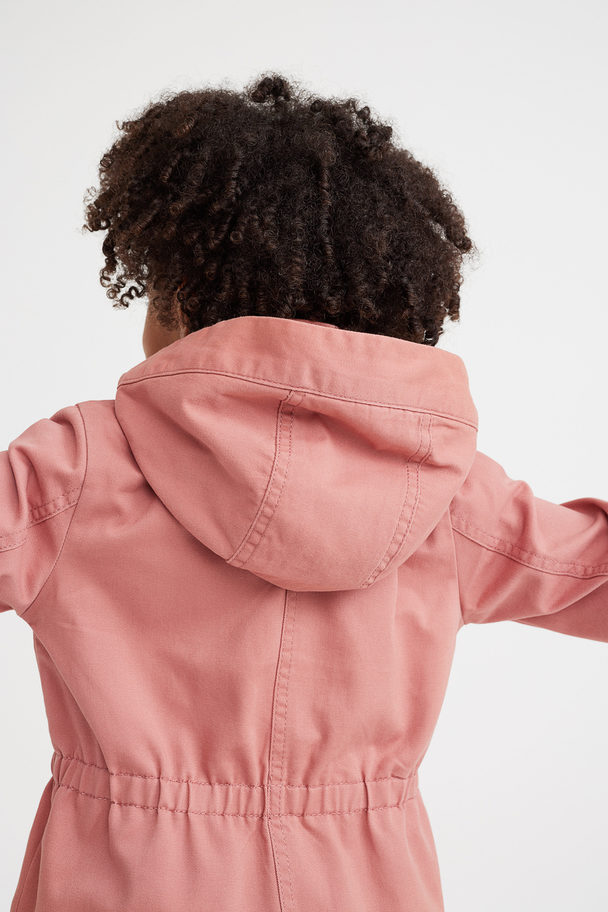 H&M Cotton Twill Parka Old Rose