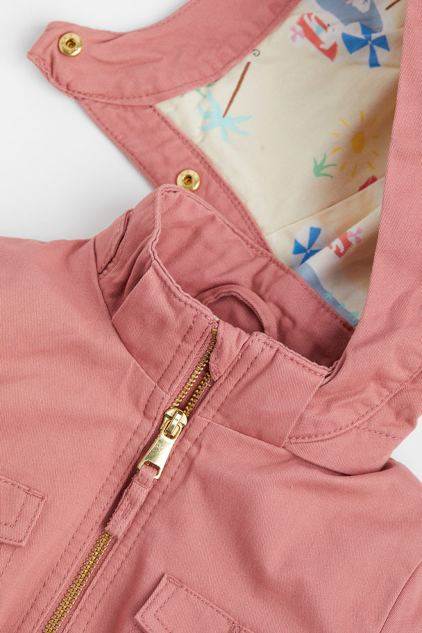H&M Cotton Twill Parka Old Rose