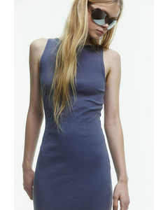 Ribbed Bodycon Dress Pigeon Blue
