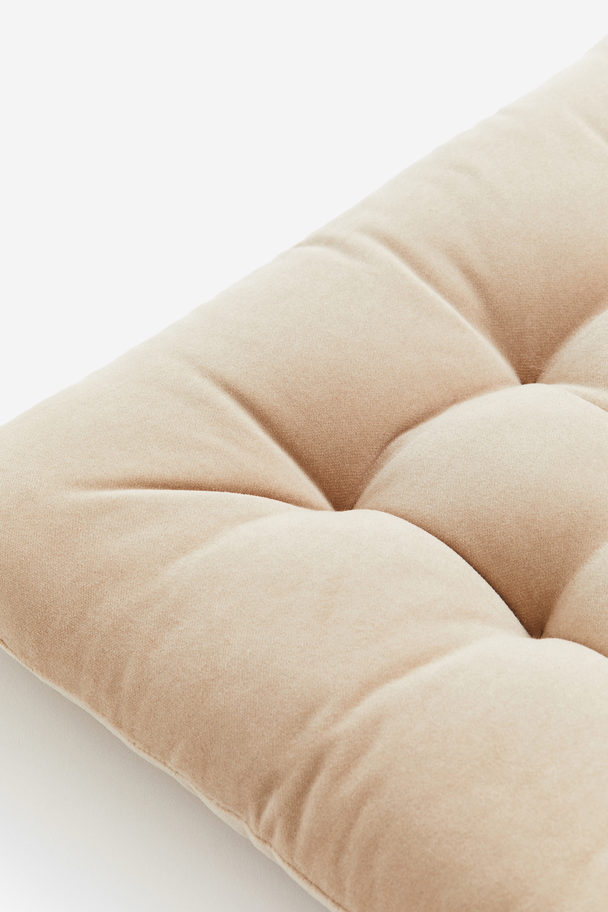 H&M HOME Stoelkussen Van Katoenen Fluweel Beige