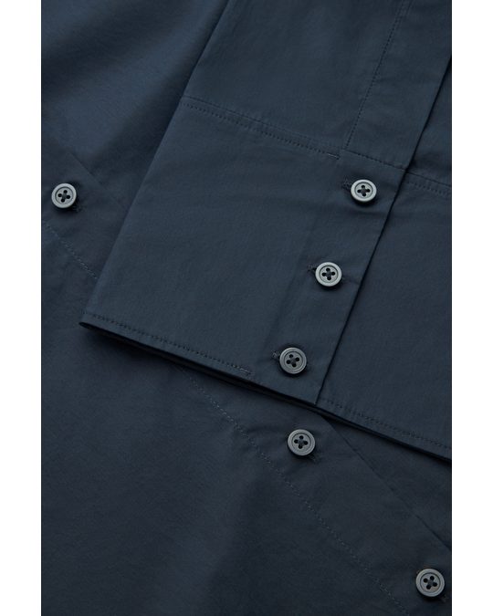 COS Relaxed-fit Wide-sleeve Shirt Navy