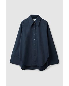 Relaxed-fit Wide-sleeve Shirt Navy