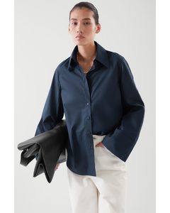 Relaxed-fit Wide-sleeve Shirt Navy