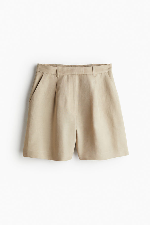 H&M Shorts aus Leinenmix Beige