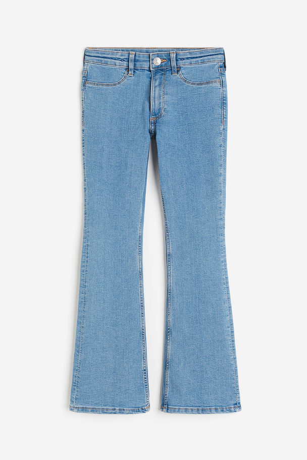 H&M Flared Leg Low Jeans Helles Denimblau