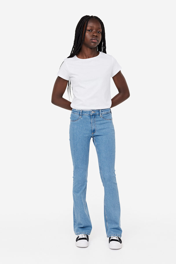 H&M Flared Leg Low Jeans Licht Denimblauw
