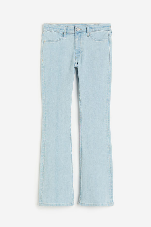 H&M Flared Leg Low Jeans Light Denim Blue