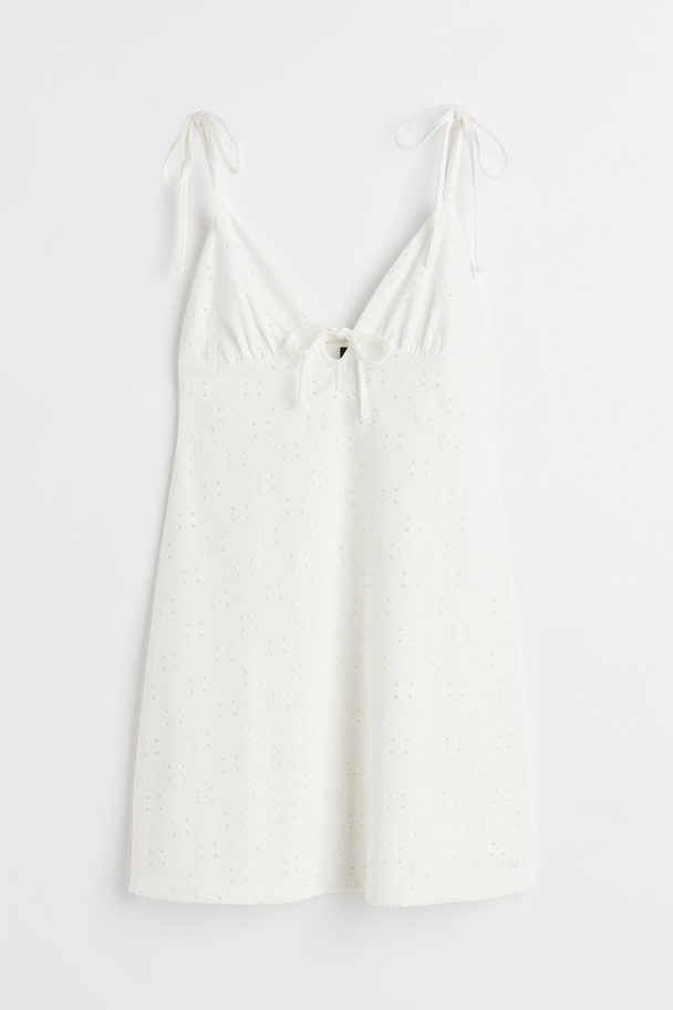 H&M Broderie Anglaise Dress White