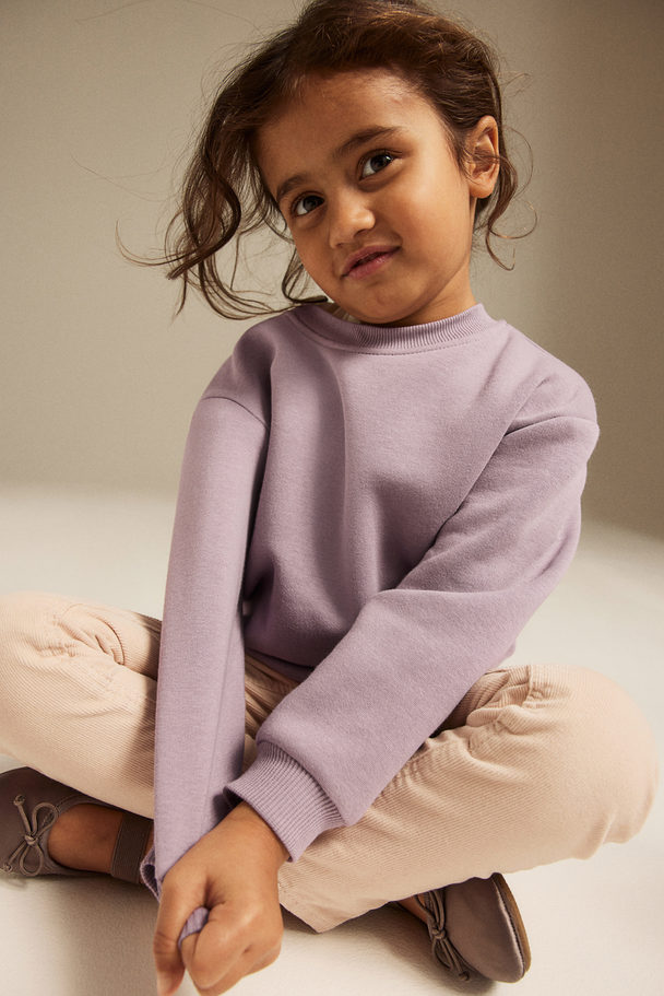 H&M 2-pak Sweatshirt Lyslilla/lysegråmeleret