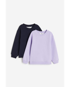 2-pack Sweatshirts Light Purple/navy Blue