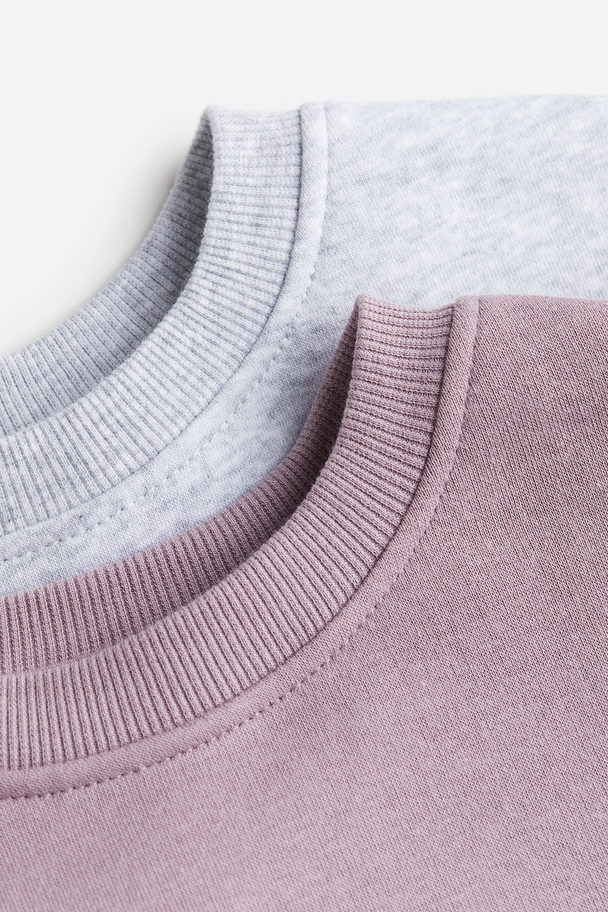 H&M 2-pack Sweatshirts Light Purple/light Grey Marl