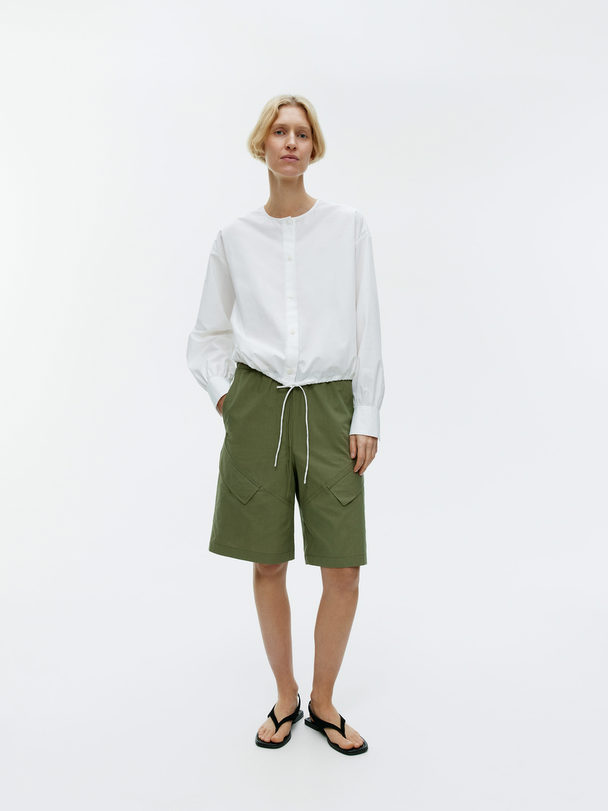 ARKET Relaxed Shorts Khaki Green