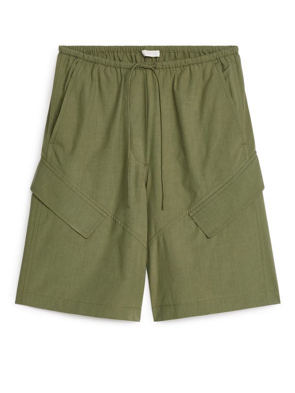 ARKET Relaxed Shorts Khaki Green