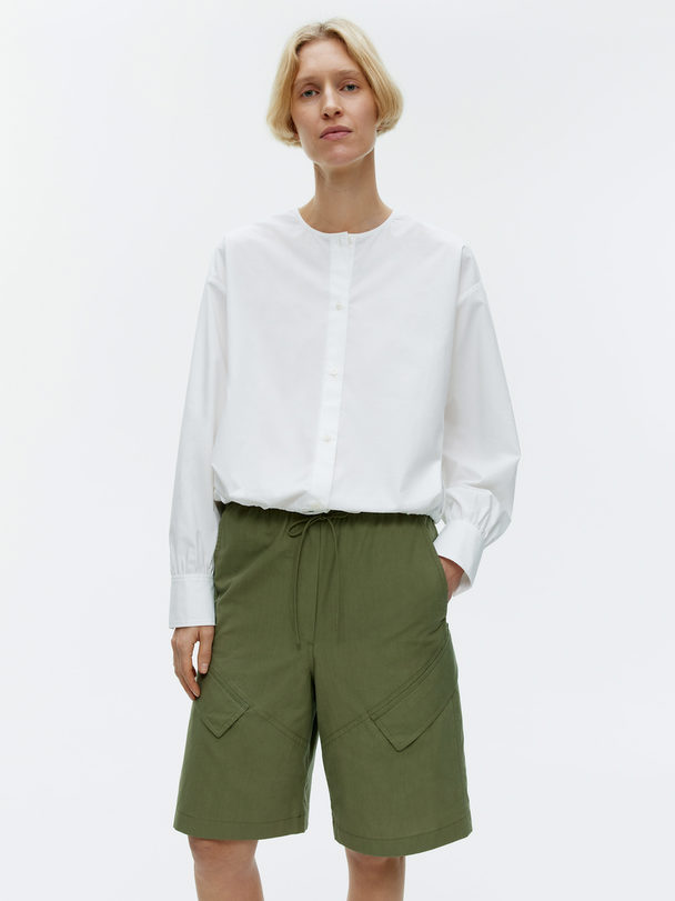 ARKET Relaxed Shorts Khaki Green