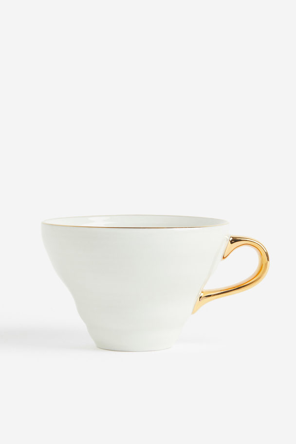 H&M HOME Textured Porcelain Cup White