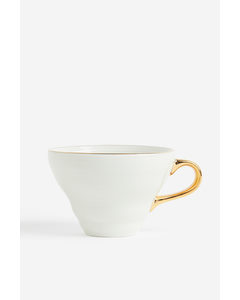 Textured Porcelain Cup White