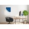 HOMEMANIA Double Uhr - Wanddekoration, quadratisch - für Wohnzimmer, Küche, Büro - Blau, Weiß, Schwarz aus Metall, 40 x 0,15 x 40 cm, -
