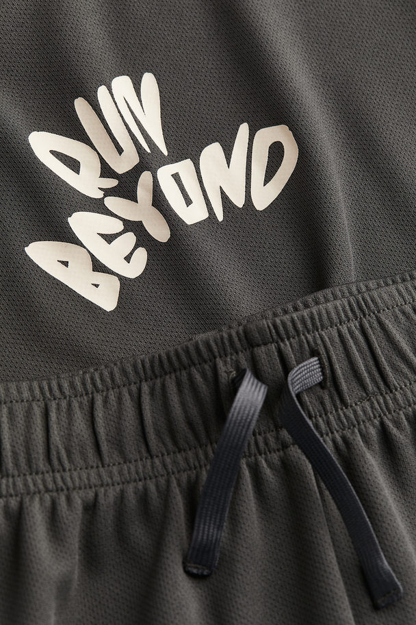 H&M 2-piece Drymove™ Sports Set Dark Grey/run Beyond