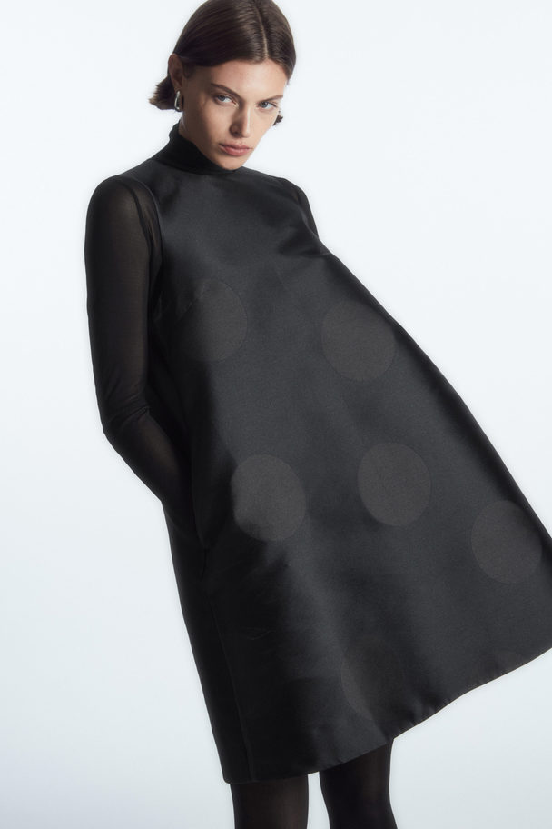 COS Polka-dot A-line Mini Dress Black