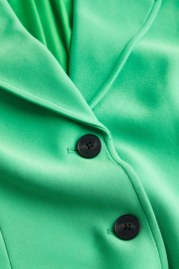 H&M Single-breasted Jersey Blazer Green