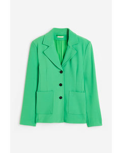 Single-breasted Jersey Blazer Green