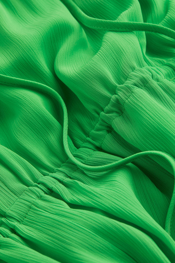 H&M Lång Chiffongklänning Grön
