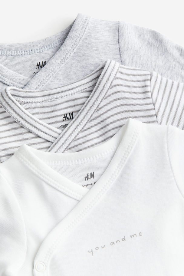 H&M 6-piece Cotton Set Grey/striped