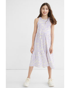 Cotton Dress Light Purple/patterned
