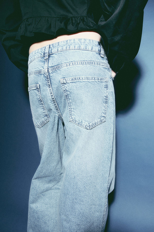 H&M Baggy Regular Jeans Ljus Denimblå